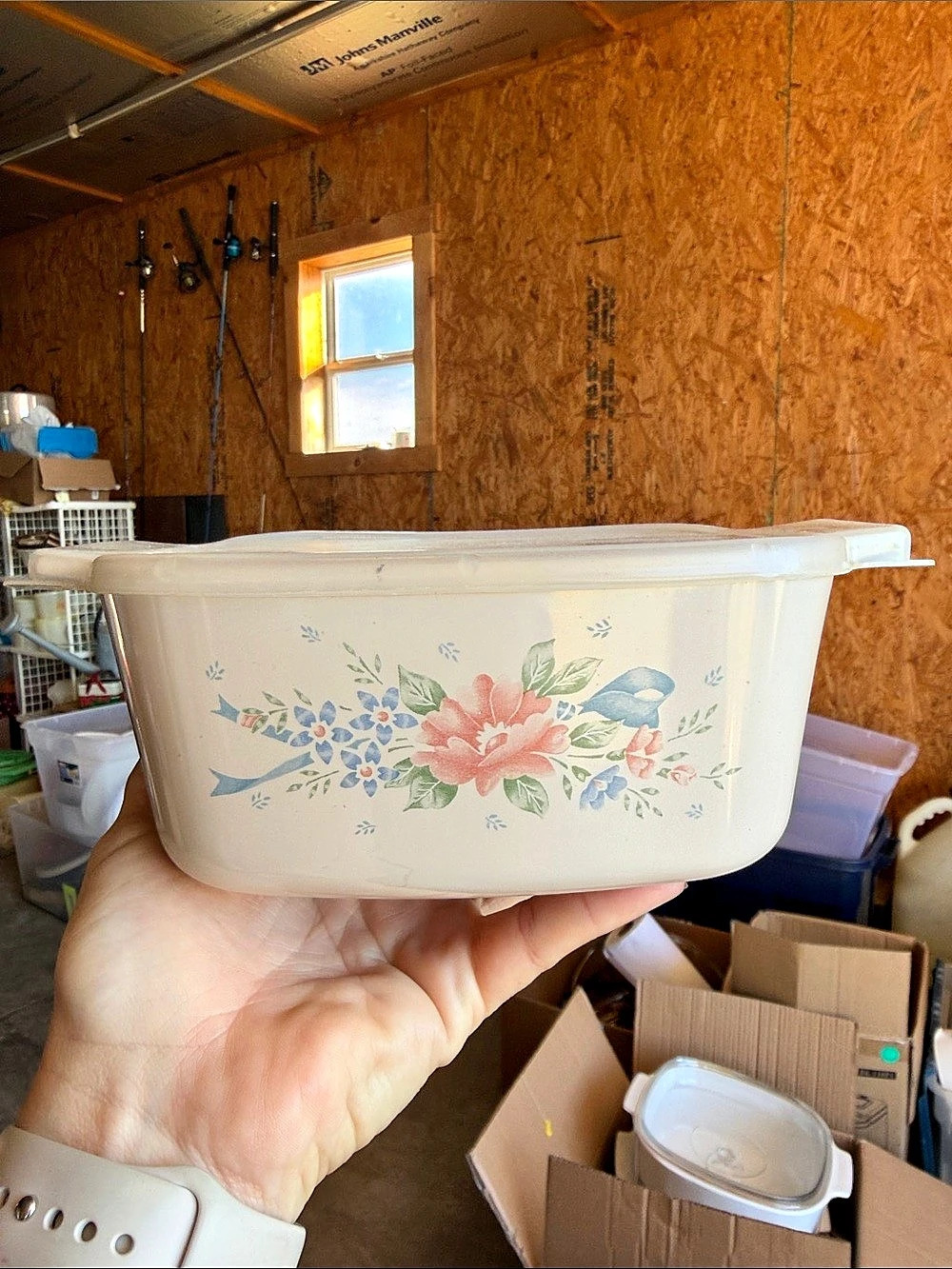 CorningWare A-113/B 1.5 Liter Floral Food Storage Container